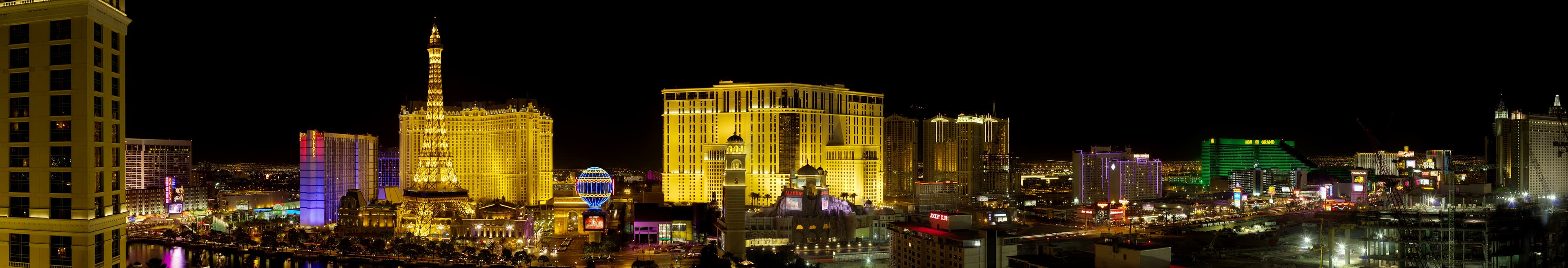 Horizonte del Las Vegas Strip de noche